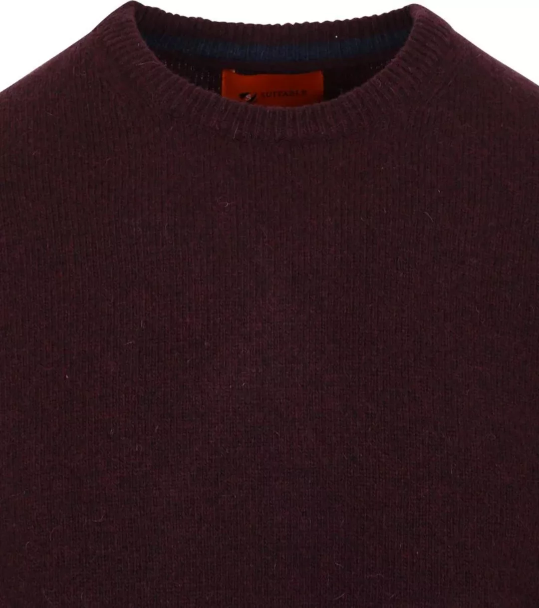 Suitable Pullover Wolle O-Neck Bordeaux - Größe 3XL günstig online kaufen