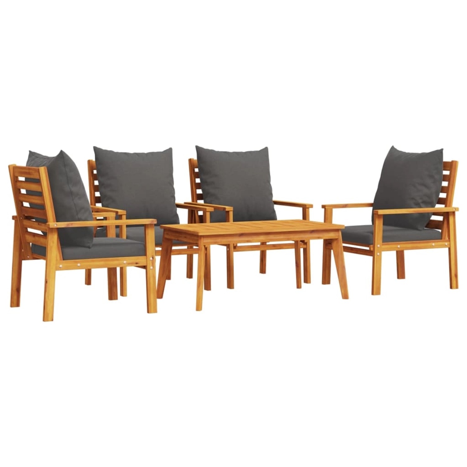 vidaXL 5-Tlg Garten-Lounge-Set mit Kissen Massivholz Akazie 3211805 günstig online kaufen