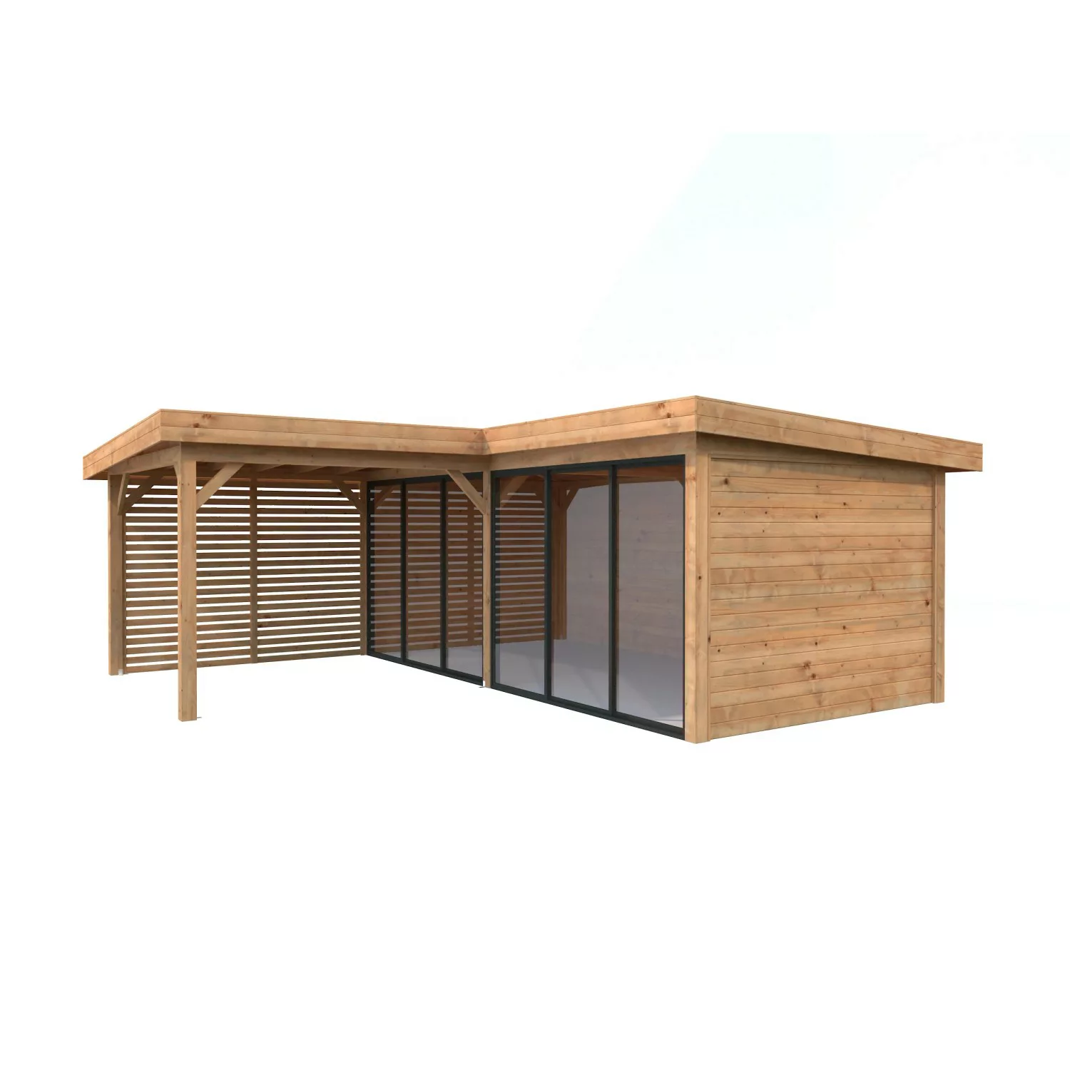 Palmako Pavillon Lenna Set 413 Slide Braun Tauchgrundiert 588 cm x 588 cm F günstig online kaufen