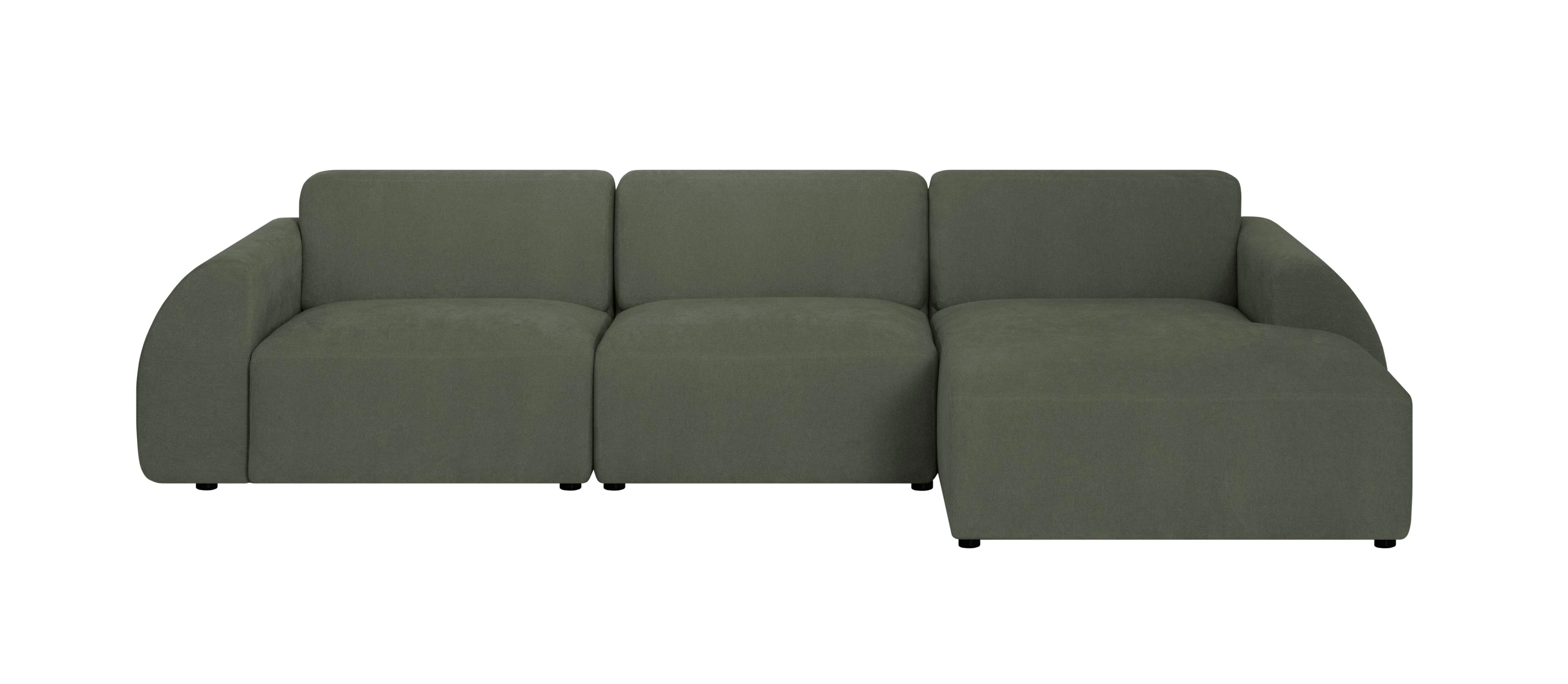 NADUVI Collection | Ecksofa Mattis rechts 3-Sitzer Bouclé günstig online kaufen