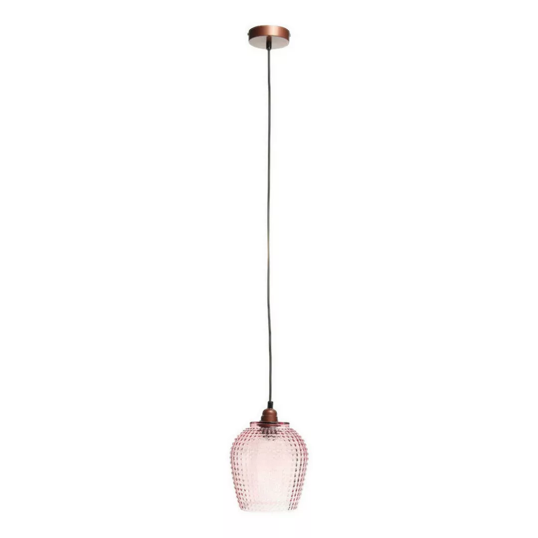 Kayoom Pendelleuchte Riva rosa Glas B/H/L: ca. 18x27x18 cm E27 1 Brennstell günstig online kaufen