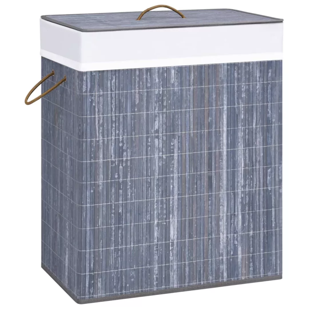 Bambus-wäschekorb Grau 100 L günstig online kaufen