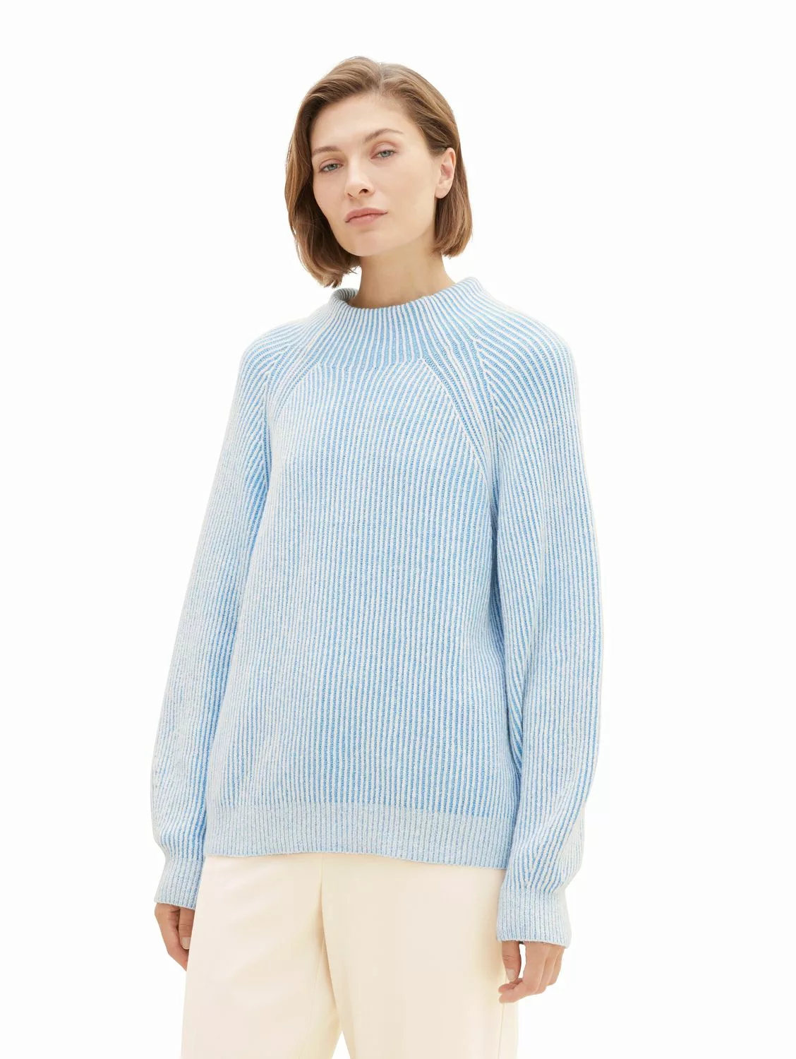 Tom Tailor Damen Pullover KNIT STRIPED - Relaxed Fit günstig online kaufen