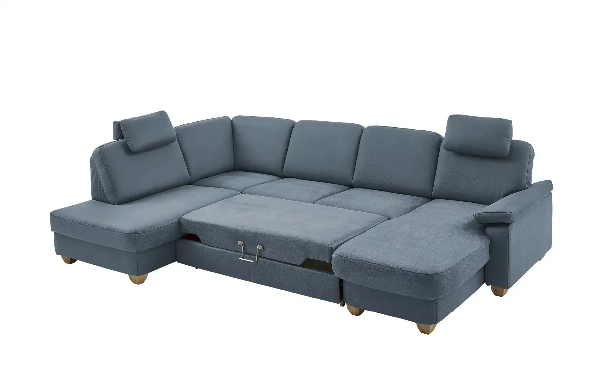 meinSofa Wohnlandschaft  aus Kunstleder Oliver ¦ blau ¦ Maße (cm): B: 300 H günstig online kaufen