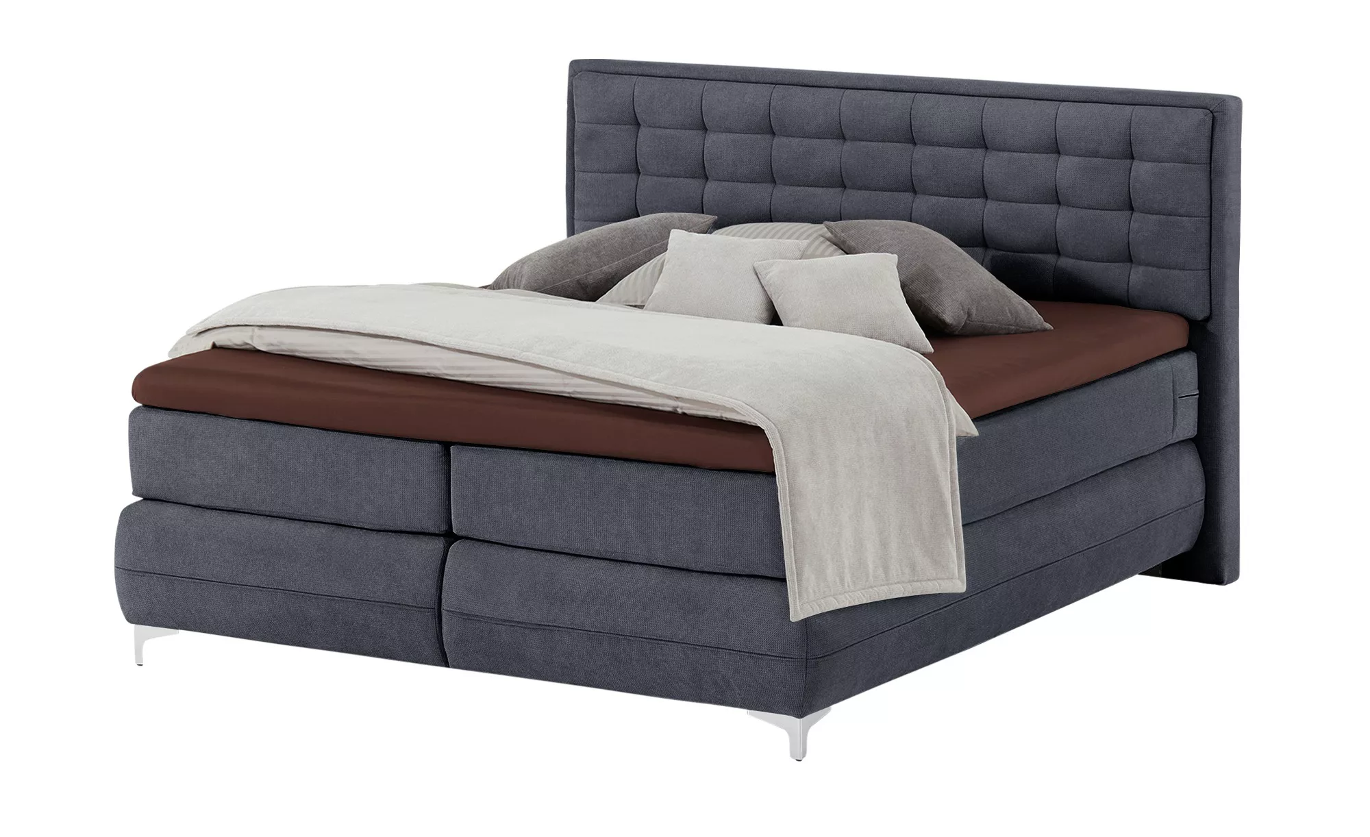 Gallery M Boxspringbett Standardversion Dubai - blau - 197 cm - 124 cm - Be günstig online kaufen