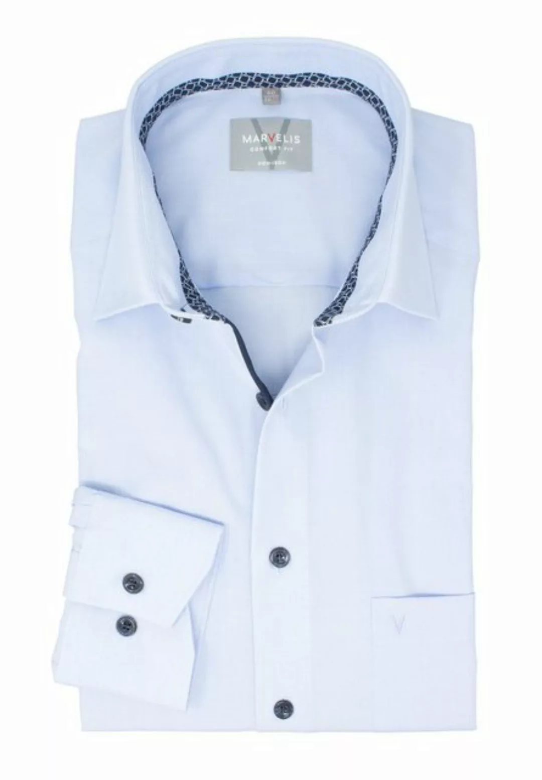 MARVELIS Businesshemd Businesshemd - Comfort Fit - Langarm - Einfarbig - Ra günstig online kaufen