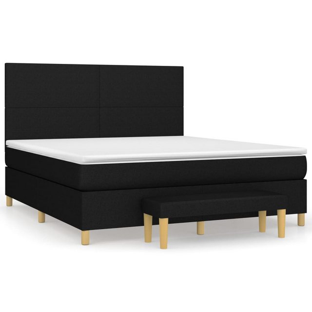 vidaXL Boxspringbett mit Matratze Schwarz 180x200 cm Stoff1393034 günstig online kaufen