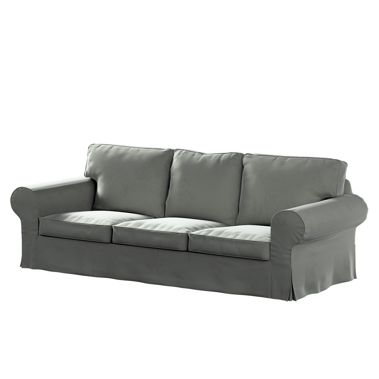 Bezug für Ektorp 3-Sitzer Sofa nicht ausklappbar, grau, Sofabezug für Ektor günstig online kaufen