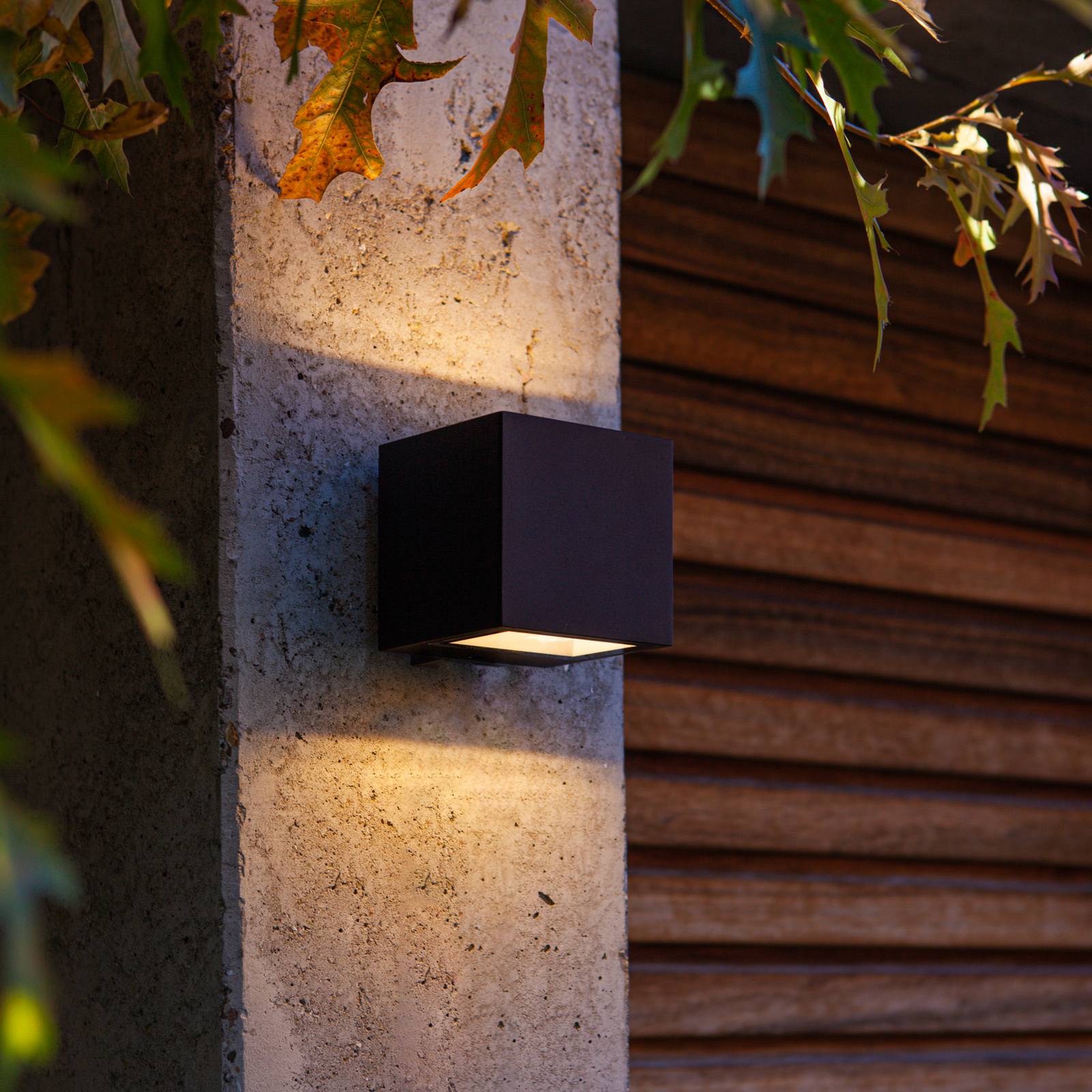 LED Wandleuchte Gemini in Schwarz-matt 9W 850lm IP54 günstig online kaufen