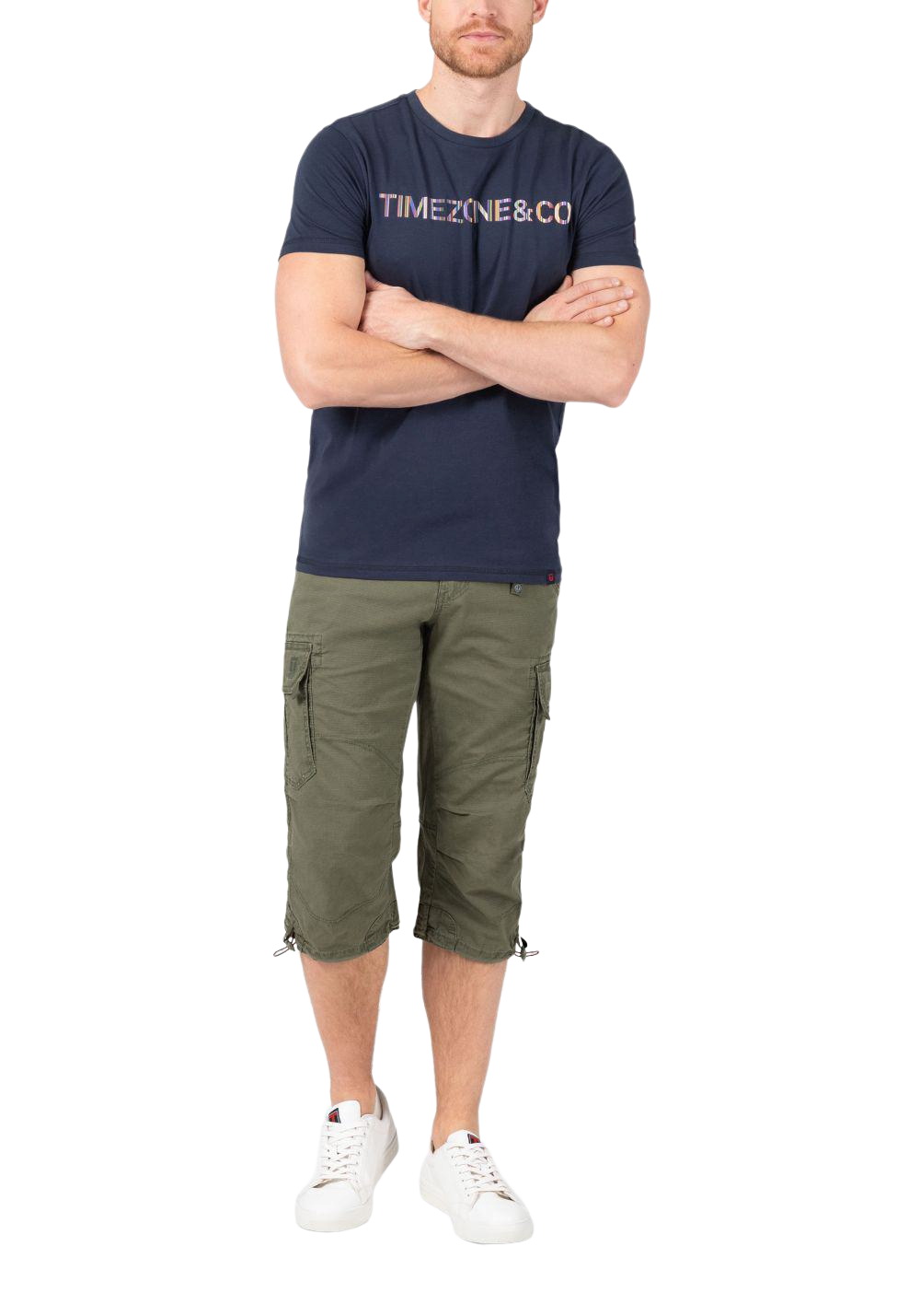 Timezone Herren 3/4 Cargo Hose LOOSE MILESTZ SHORT Mid Waist Loose Fit - Ol günstig online kaufen