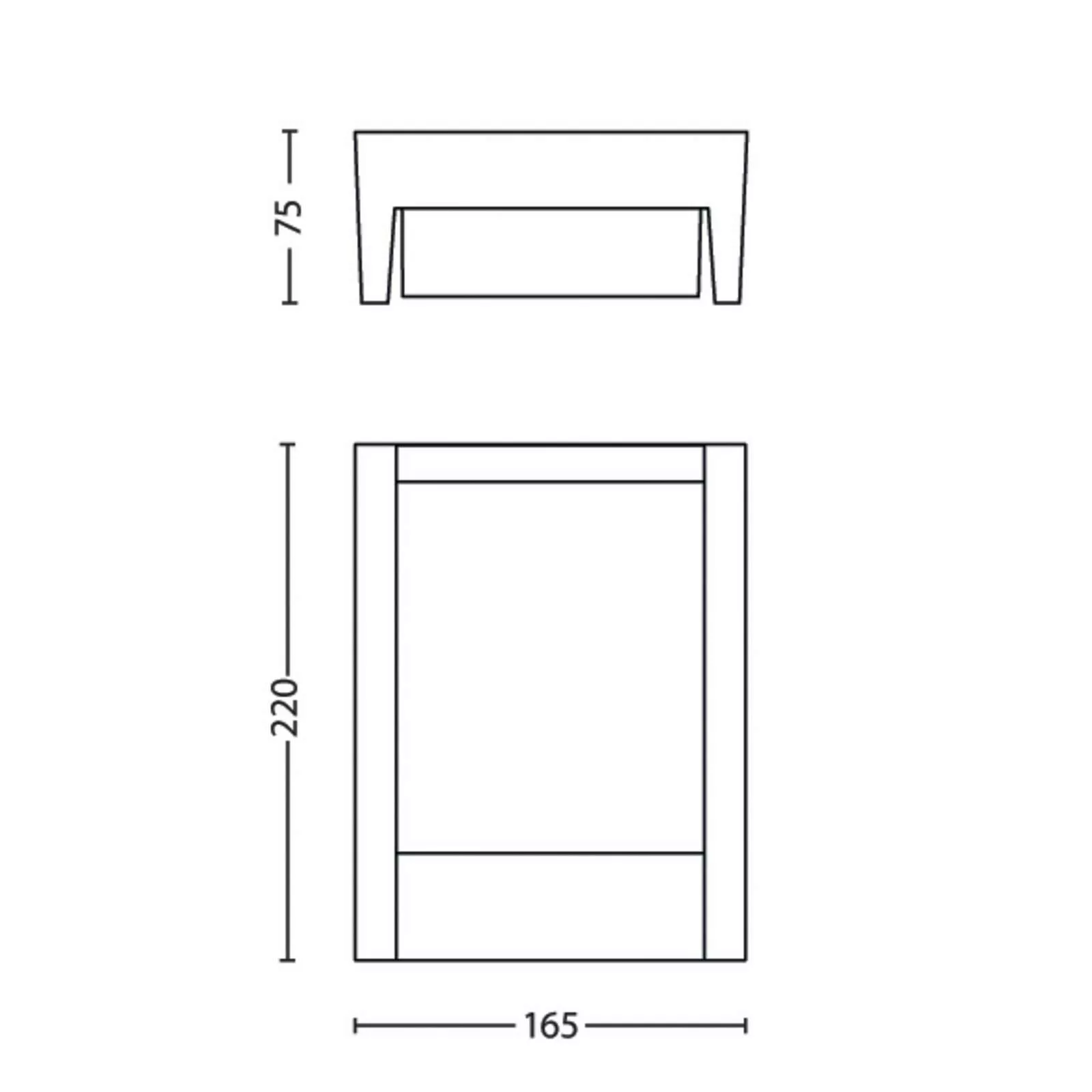 Philips LED Wandleuchte Arbour in Anthrazit 3,8W 800lm IP44 günstig online kaufen