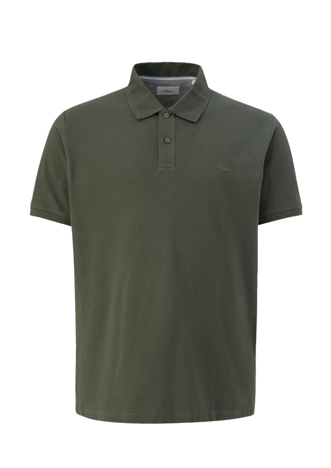 s.Oliver Kurzarmshirt Poloshirt aus Baumwollpiqué Stickerei günstig online kaufen