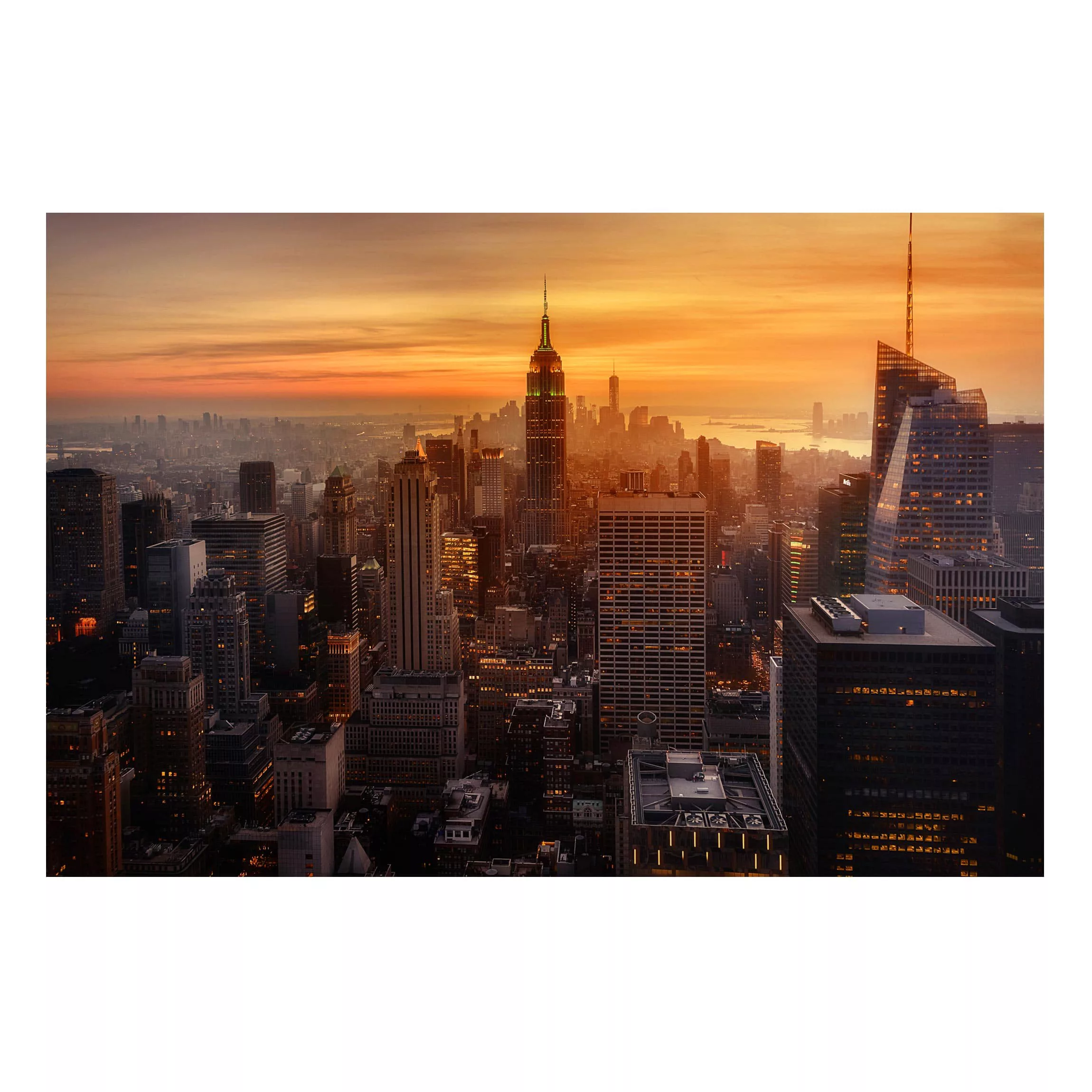 Magnettafel Architektur & Skyline - Querformat 3:2 Manhattan Skyline Abends günstig online kaufen