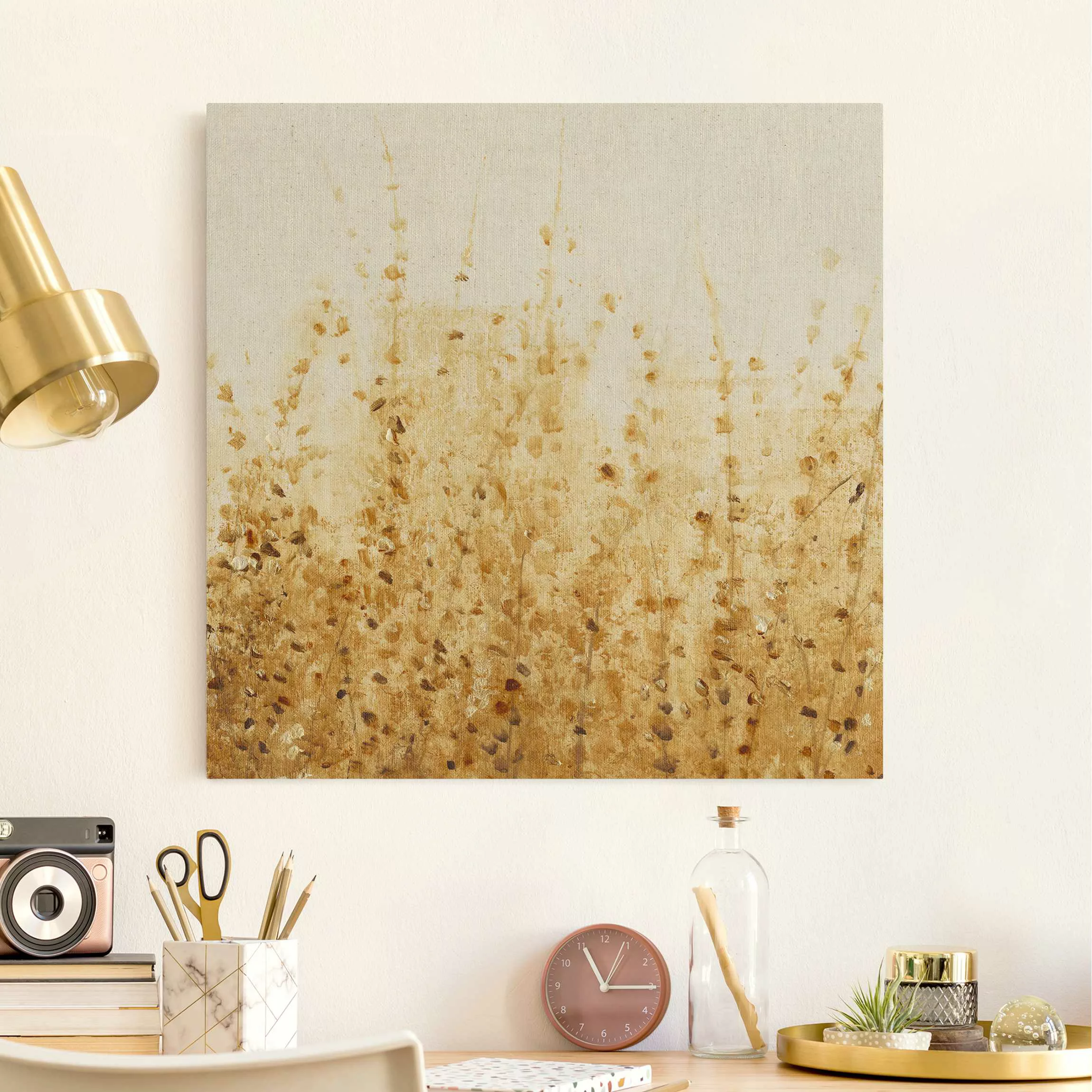 Leinwandbild auf Naturcanvas Blätterfeld im Sommer günstig online kaufen