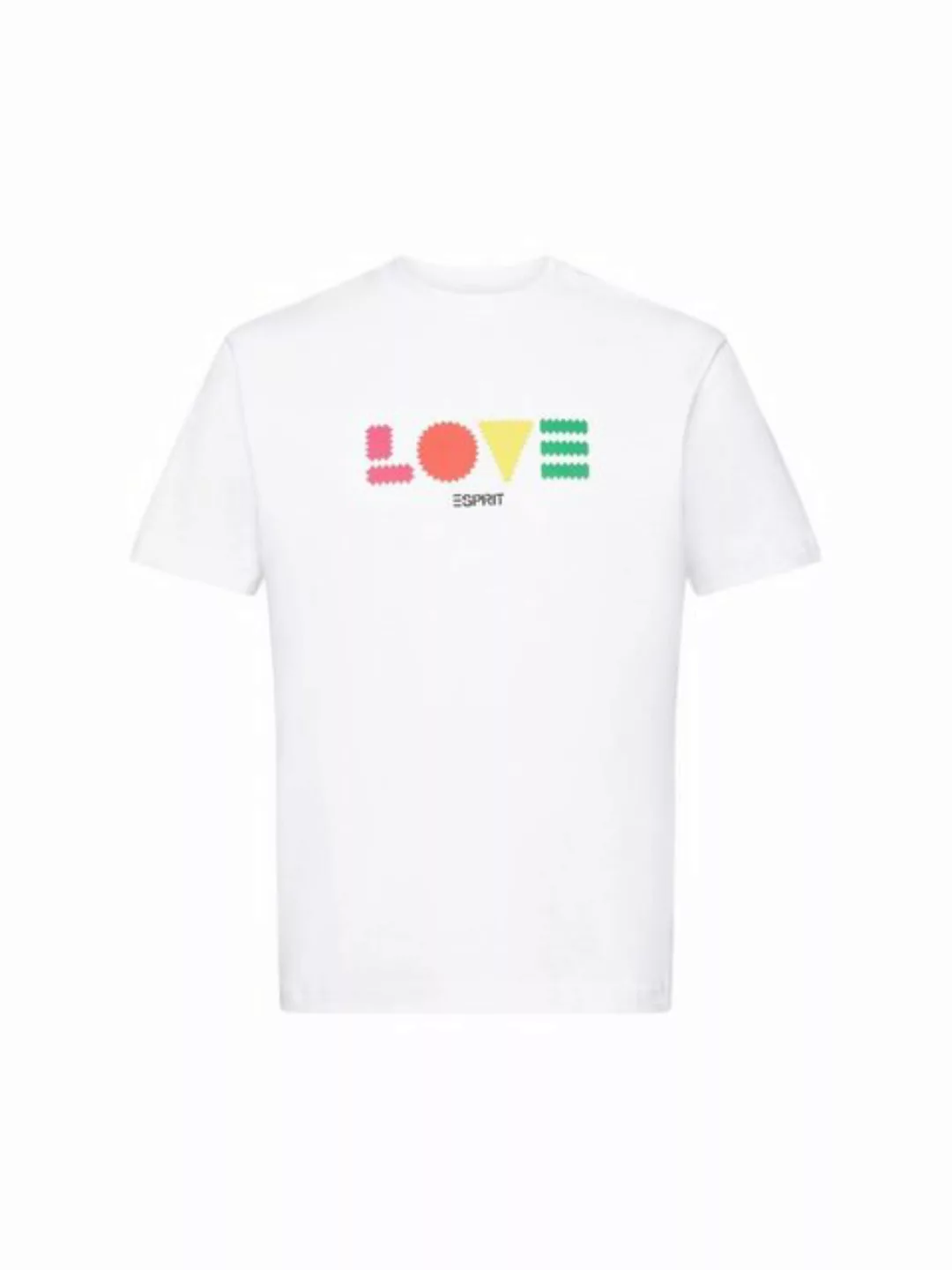 Esprit T-Shirt T-Shirt aus Bio-Baumwolle mit geometrischem Print (1-tlg) günstig online kaufen