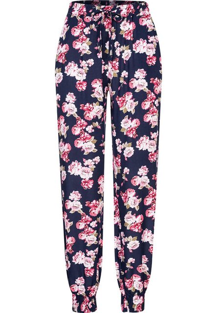 CLOUD 5IVE Stoffhose CLOUD 5IVE Viskose Hose mit Bündchen 2-Pockets & Blume günstig online kaufen