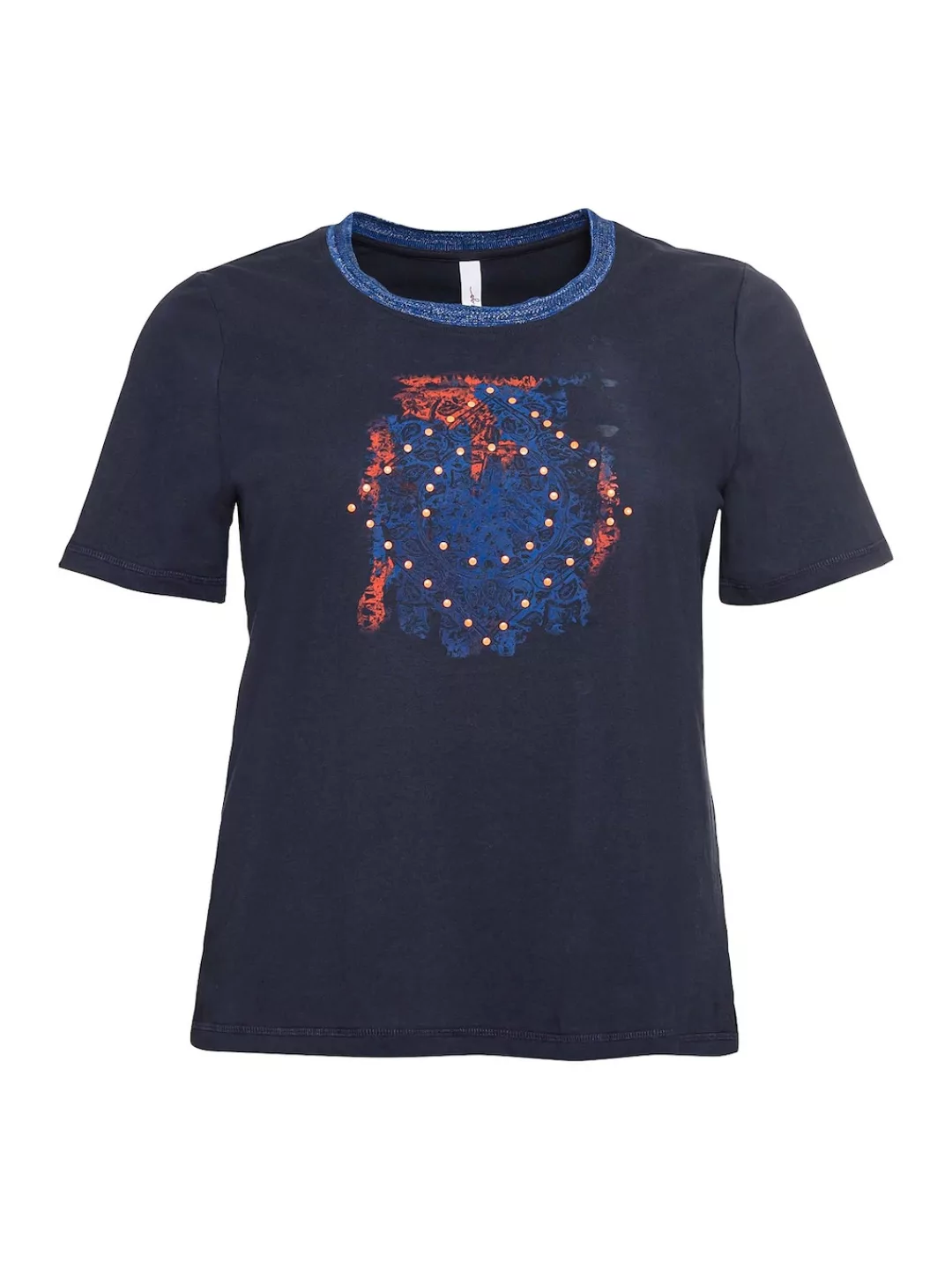 Sheego T-Shirt "Große Größen", mit Effektgarn am Ausschnitt und modischem F günstig online kaufen