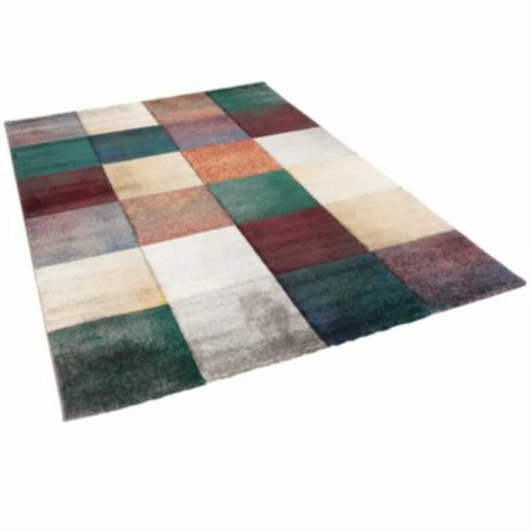 Pergamon Designer Teppich Maui Rost Karo Teppiche grün Gr. 80 x 150 günstig online kaufen