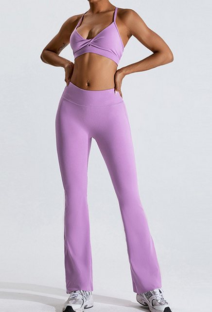 SEGUEN Leggings Schlanke hohe Taille Hüfte heben Yoga ausgestellte Hose Fra günstig online kaufen