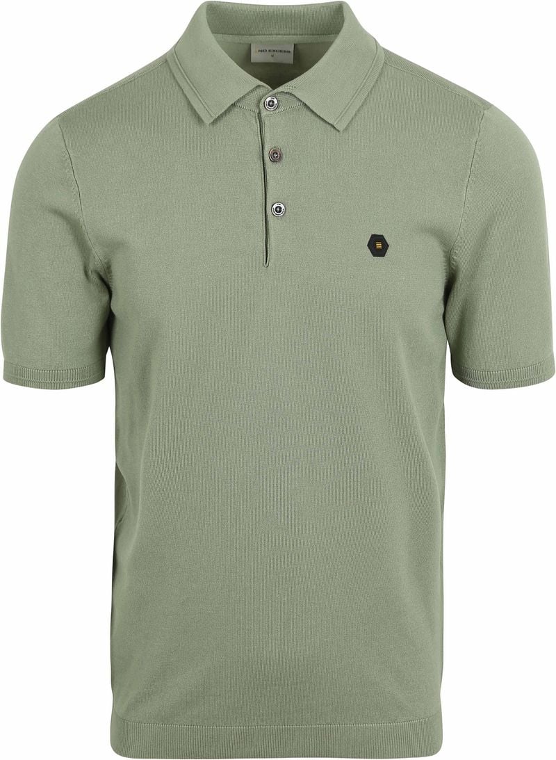 No Excess Half Zip Poloshirt Grün - Größe M günstig online kaufen