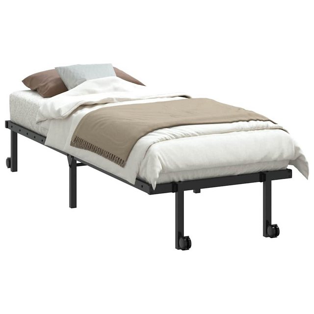 vidaXL Bett Bettgestell ohne Matratze Klappbar Schwarz 80x200 cm Stahl günstig online kaufen