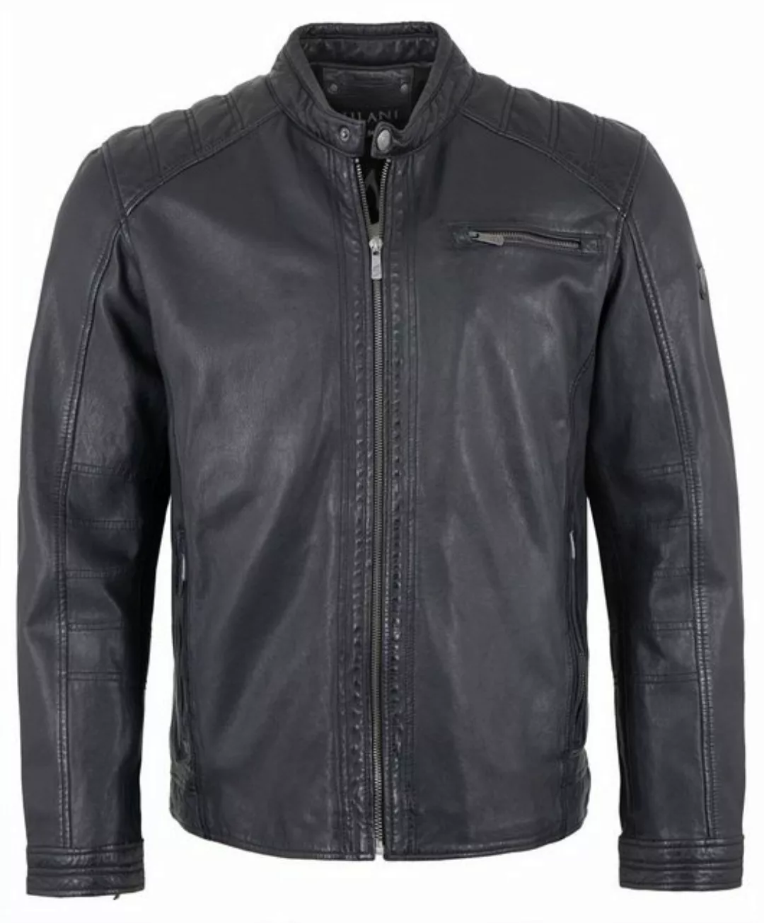 Jilani Lederjacke Riga-6 Echtleder Herren Lederjacke Lammnappa dunkelblau günstig online kaufen