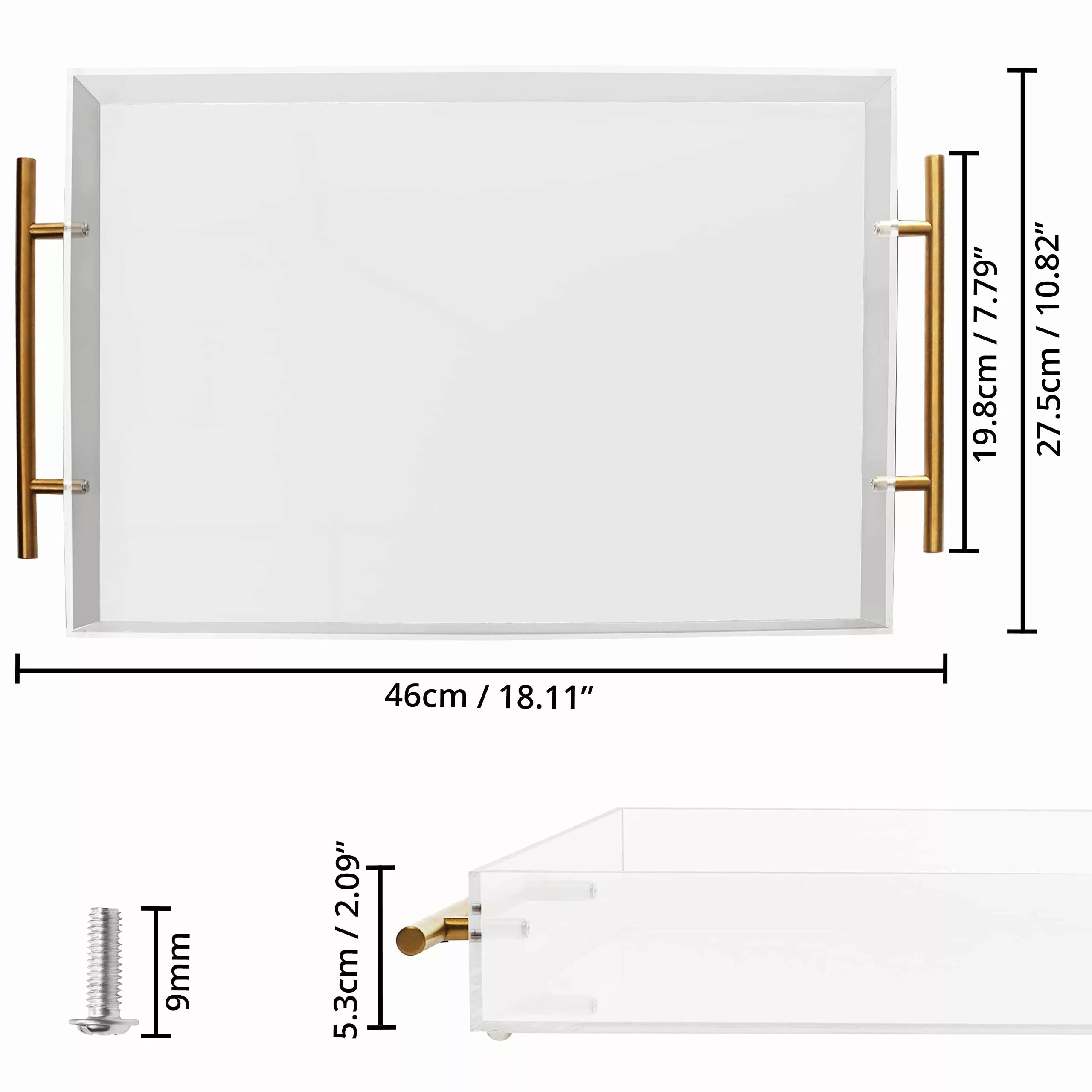 Kurtzy Aufbewahrungsdose Acryl Serviertablett mit eleganten günstig online kaufen
