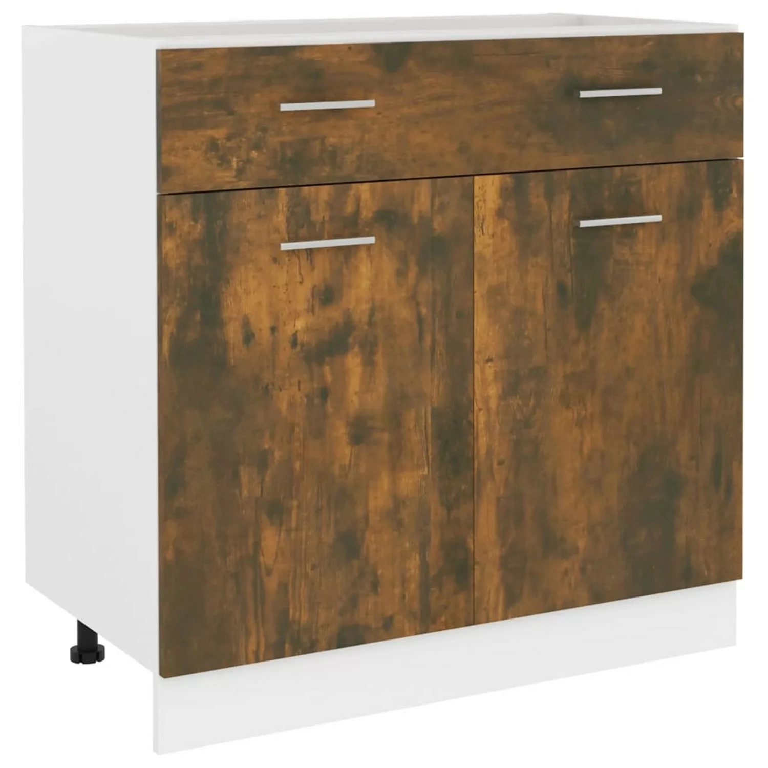 Vidaxl Unterschrank Mit Schublade Räuchereiche 80x46x81,5 Cm günstig online kaufen