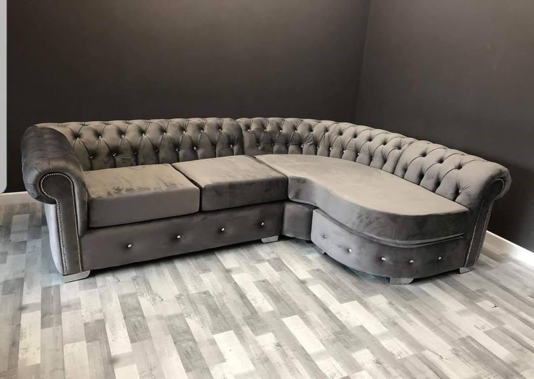 Xlmoebel Ecksofa Neue Eckgruppe mit klassischem Chesterfield-Polstersitz fü günstig online kaufen