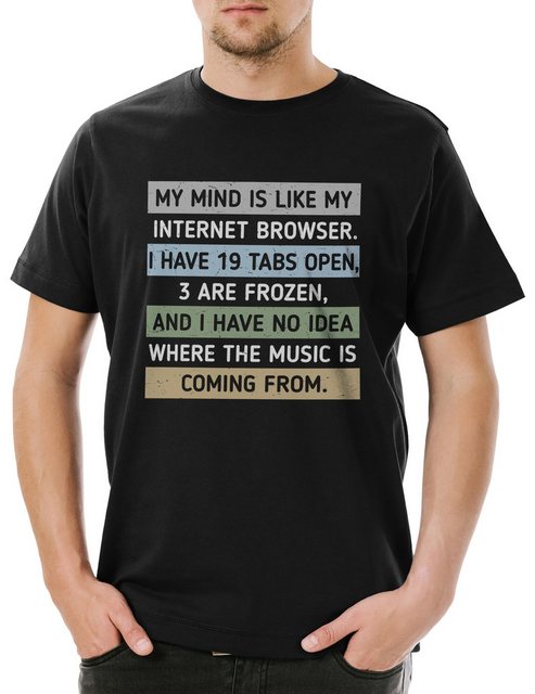 Urban Backwoods Print-Shirt My Mind Is Like Herren T-Shirt Internet Browser günstig online kaufen