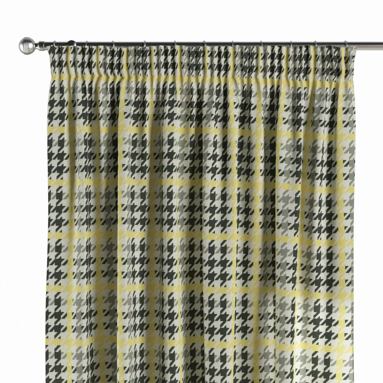 Vorhang mit Kräuselband, gelb-schwarz, SALE (137-79) günstig online kaufen