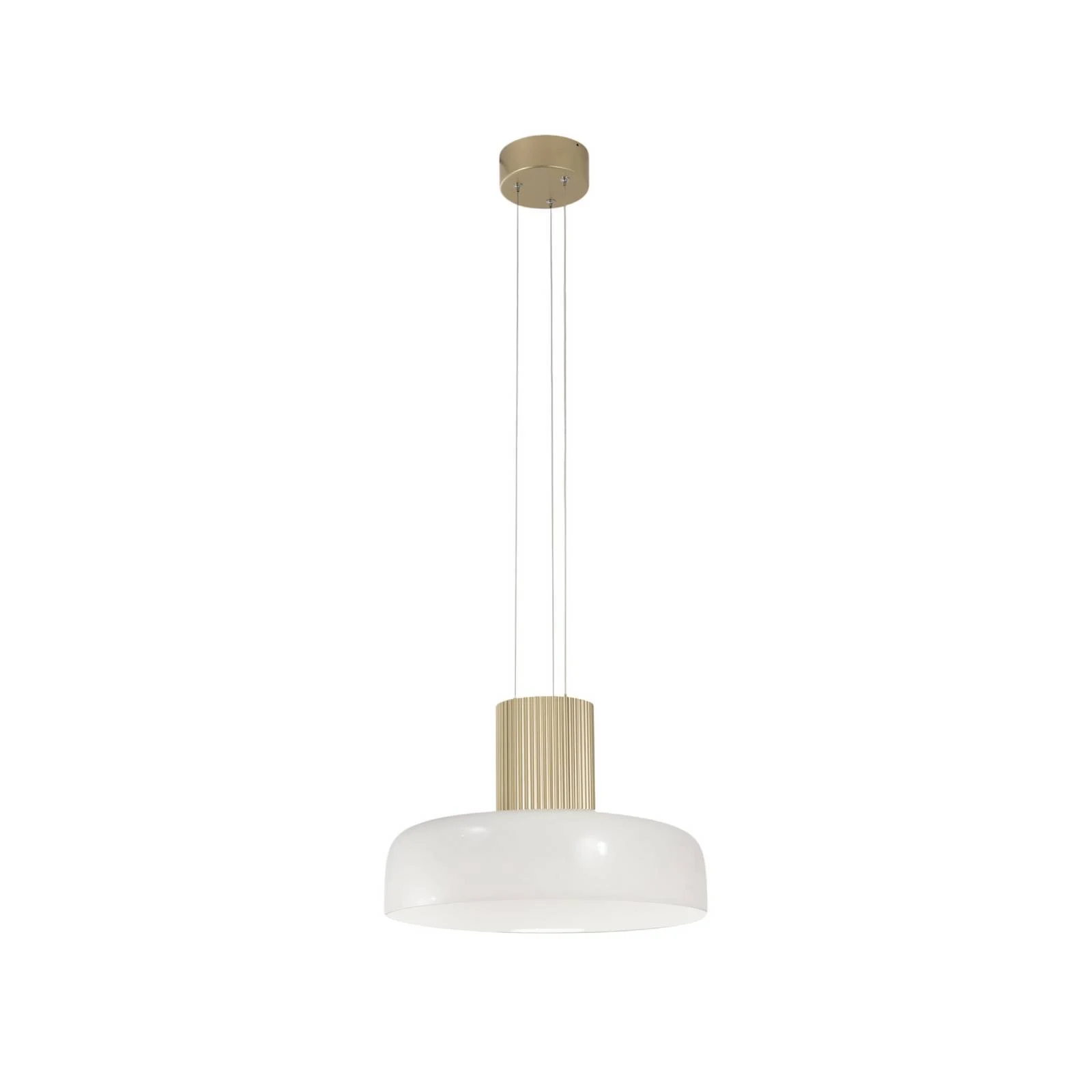 LED-Pendelleuchte Lunar, weiß/gold, Glas, CCT, dimmbar günstig online kaufen