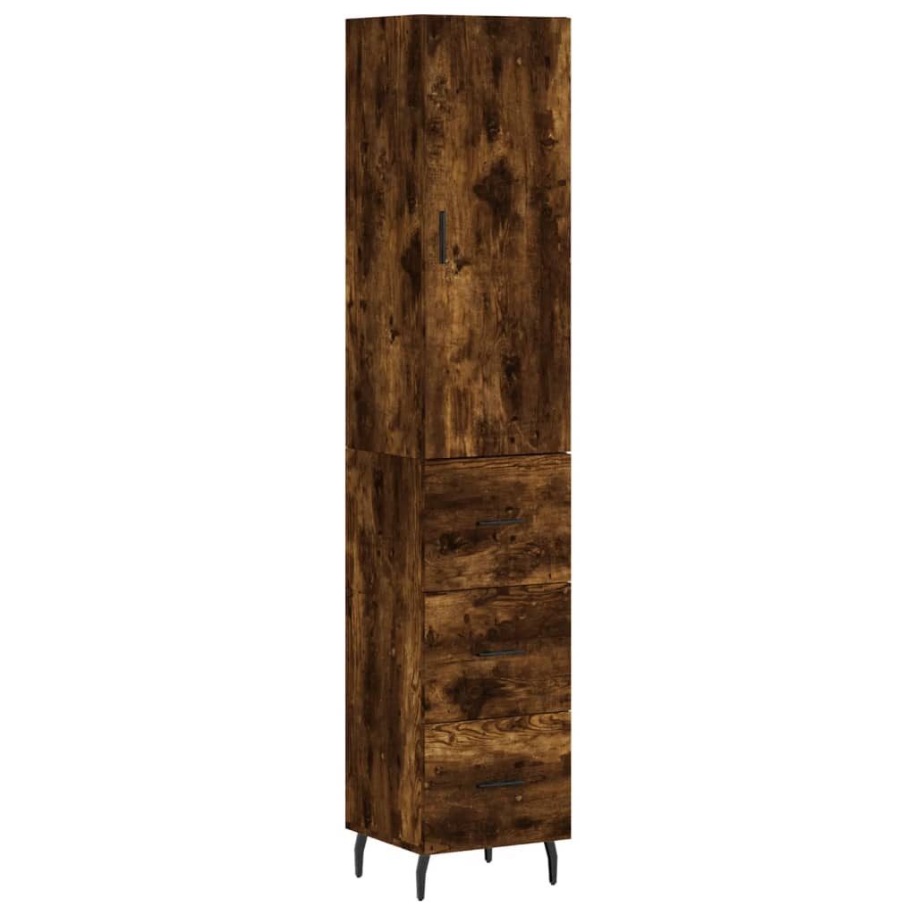 vidaXL Highboard Highboard Räuchereiche 34,5x34x180 cm günstig online kaufen