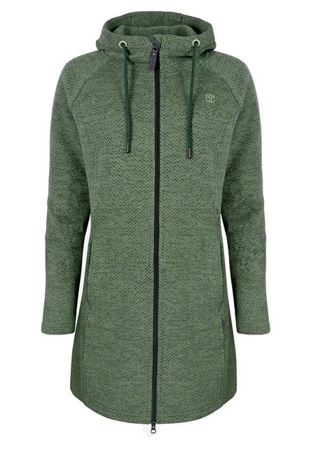 Elkline Fleecejacke Durchgewärmt kuschelig Basic mit Kapuze A-Linie günstig online kaufen