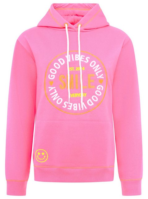 Zwillingsherz Hoodie Smile - Good Vibes Only Baumwolle, Fronttaschen, innen günstig online kaufen