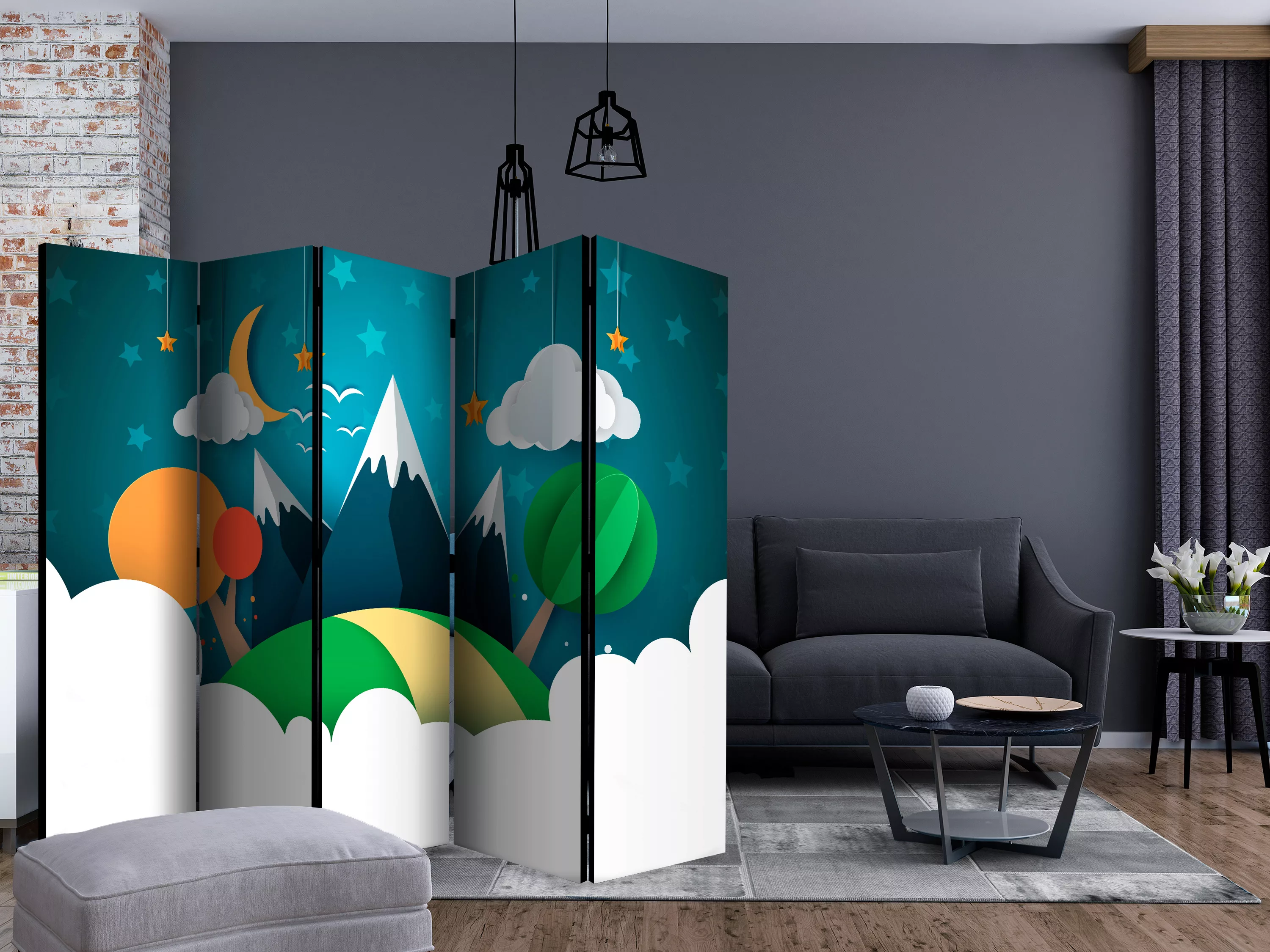 5-teiliges Paravent - Little Traveller Ii [room Dividers] günstig online kaufen