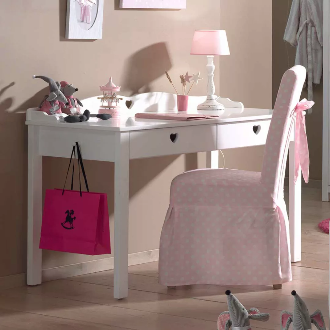 Jugendzimmermöbel Set für Mädchen Weiß (vierteilig) günstig online kaufen