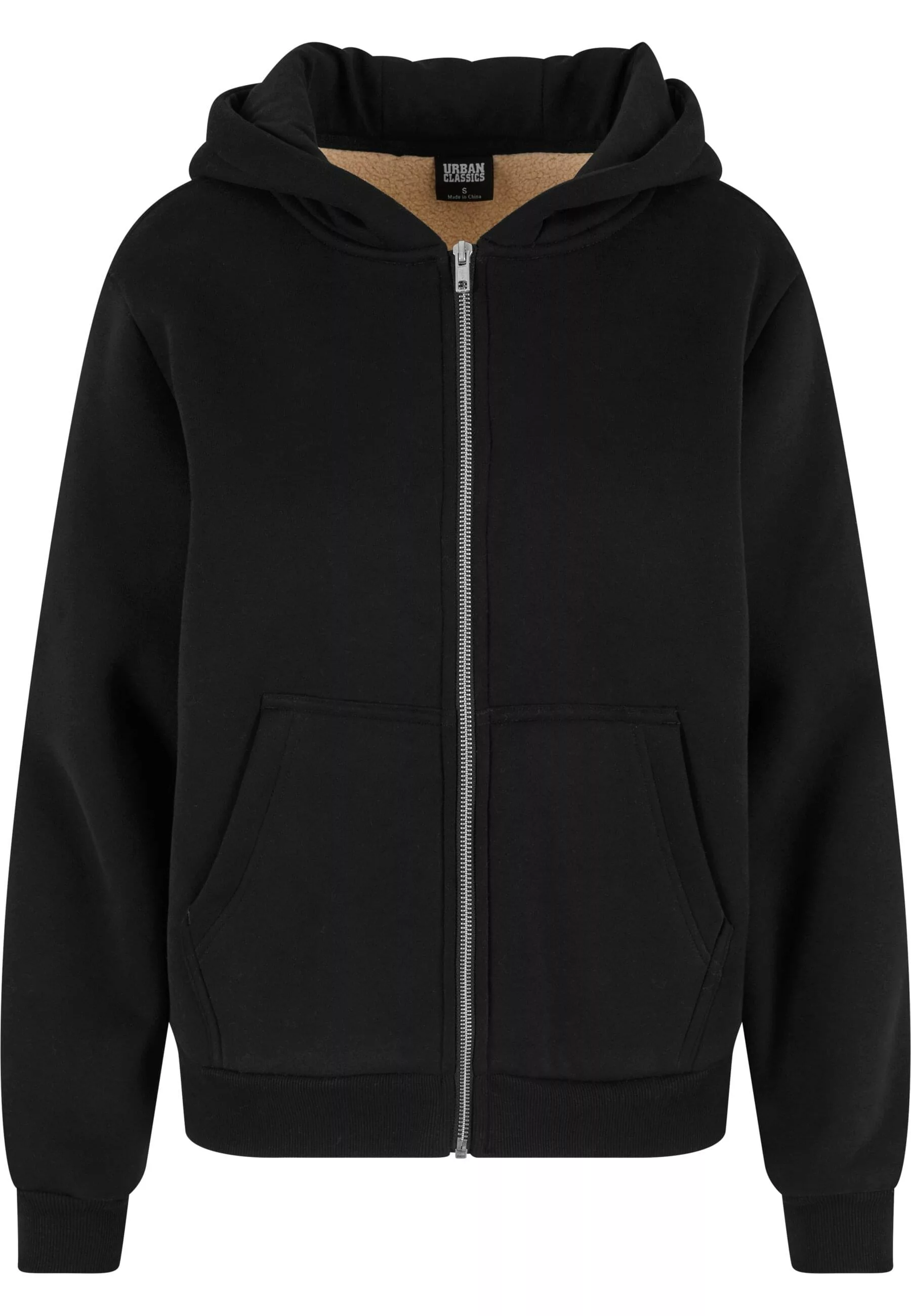 URBAN CLASSICS Sweatjacke "Urban Classics Ladies Bonded Sherpa Zip Hoody" günstig online kaufen