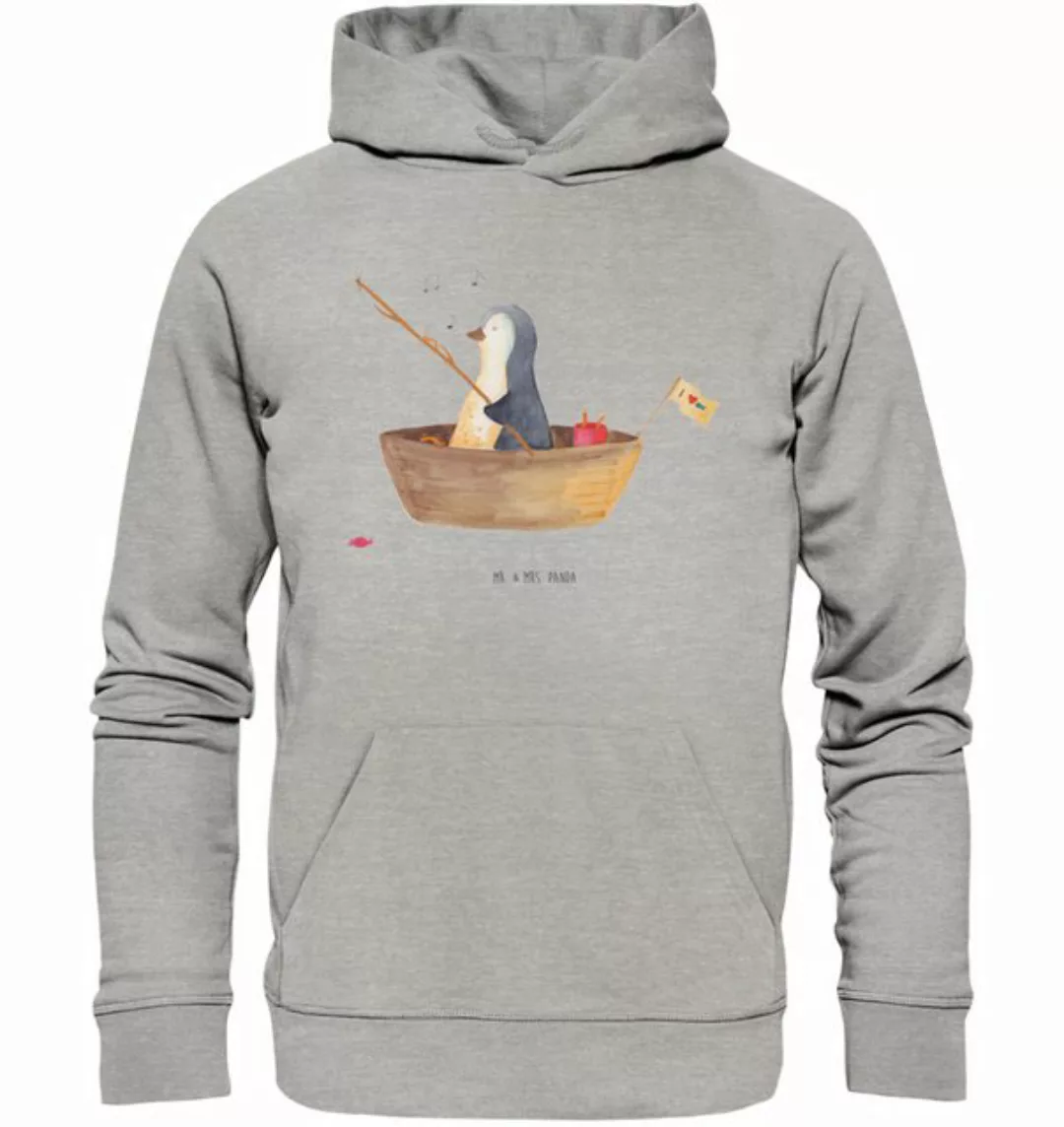 Mr. & Mrs. Panda Hoodie Pinguin Angelboot Größe L - Heather Grey - Geschenk günstig online kaufen