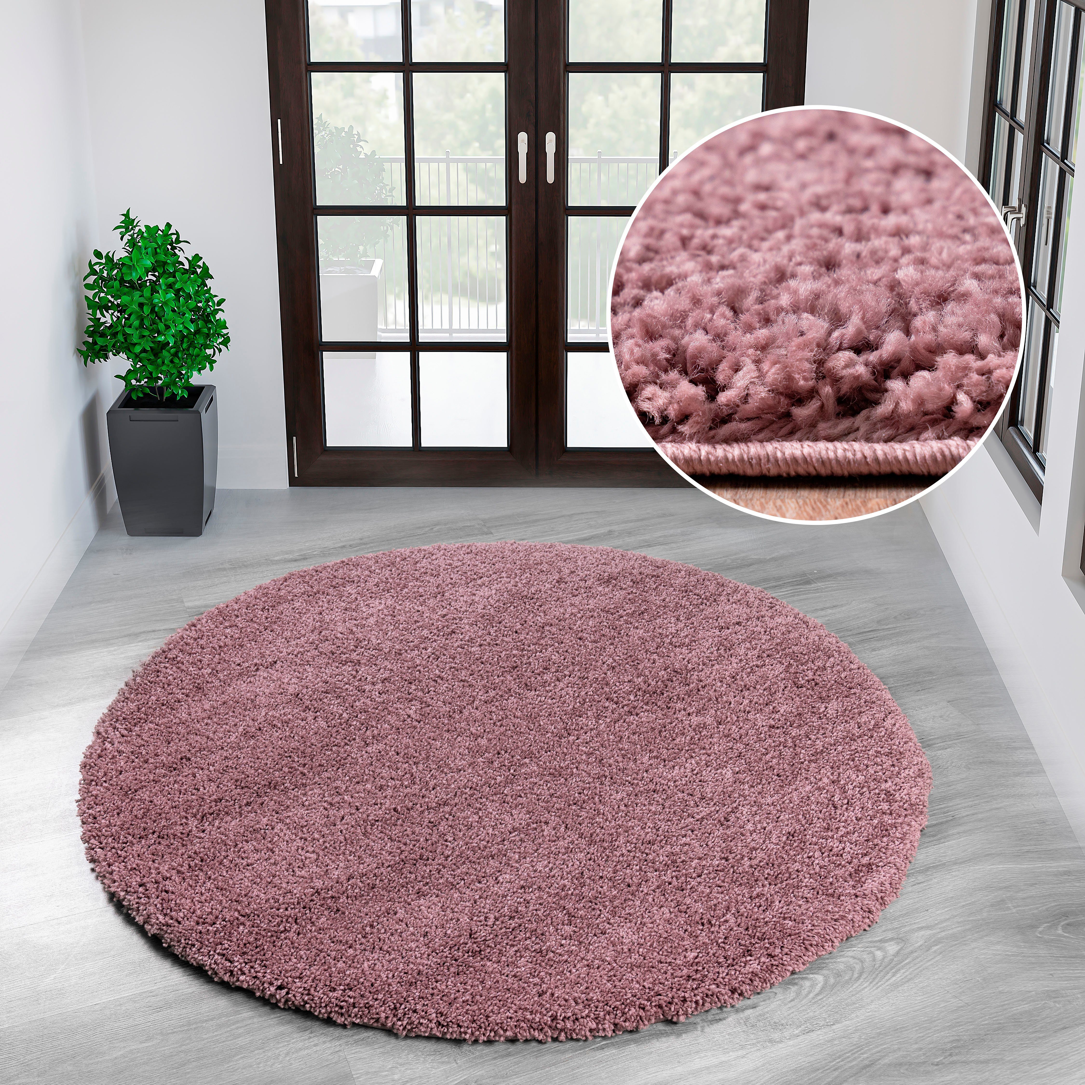 my home Teppich Shaggy 30, rund, günstig online kaufen