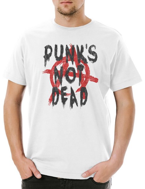 Urban Backwoods Print-Shirt Punk's Not Dead I Herren T-Shirt Music Anarchy günstig online kaufen