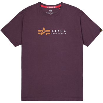 Alpha Industries  T-Shirts & Poloshirts Alpha Label T-Shirt - Plum günstig online kaufen