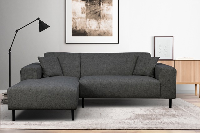 Home affaire Ecksofa "ARROS L-Form mit Wellenunterfederung, Maße B/T/H: 235 günstig online kaufen