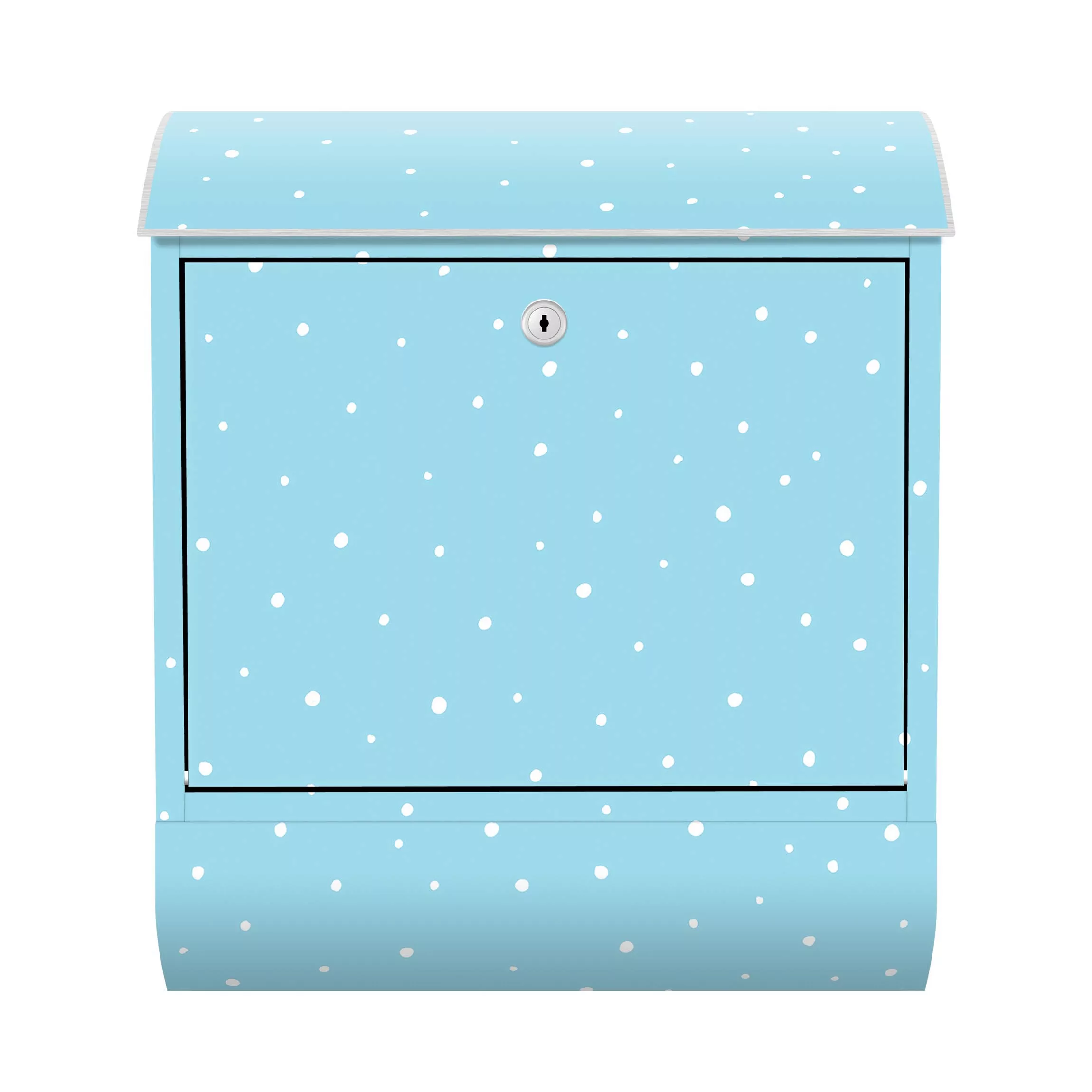 Briefkasten Gezeichnete kleine Punkte auf Pastellblau günstig online kaufen