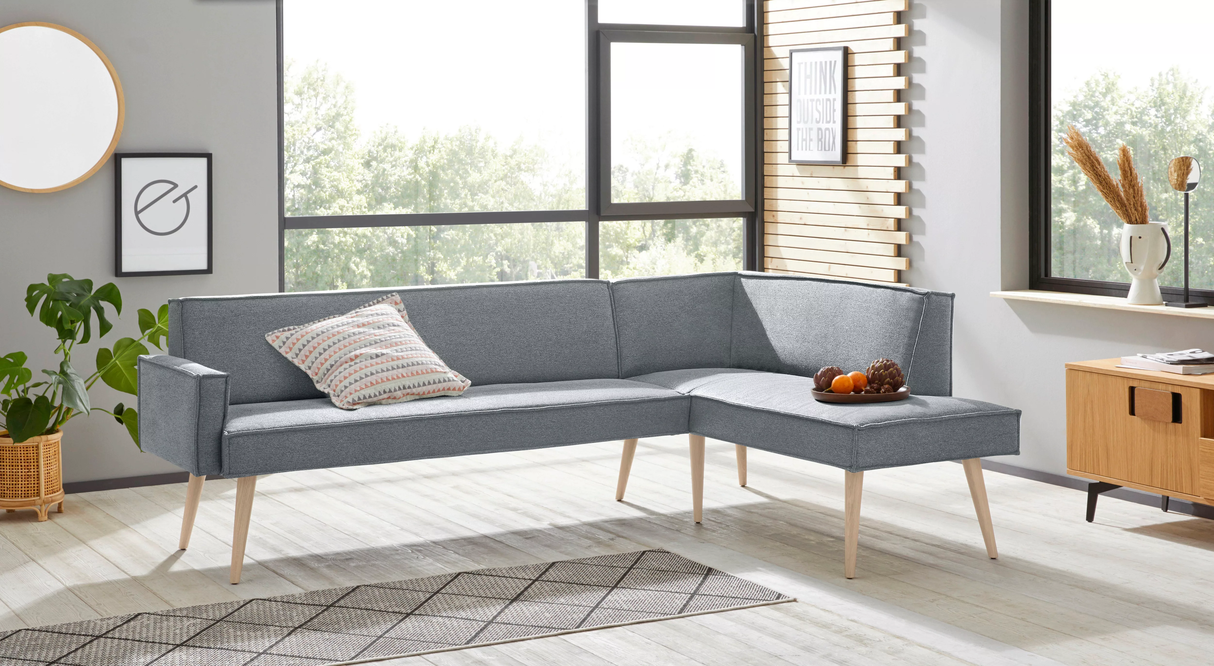 exxpo - sofa fashion Eckbank "Lungo, moderne Kedernaht, bequem und elegant, günstig online kaufen