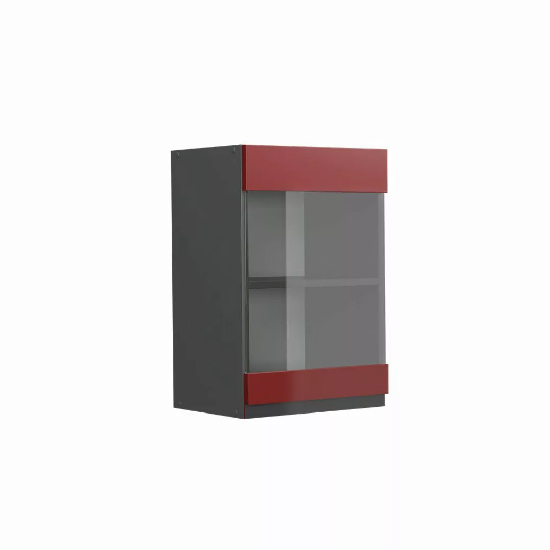 Vicco Glashängeschrank R-Line, Rot/Anthrazit, 40 cm günstig online kaufen