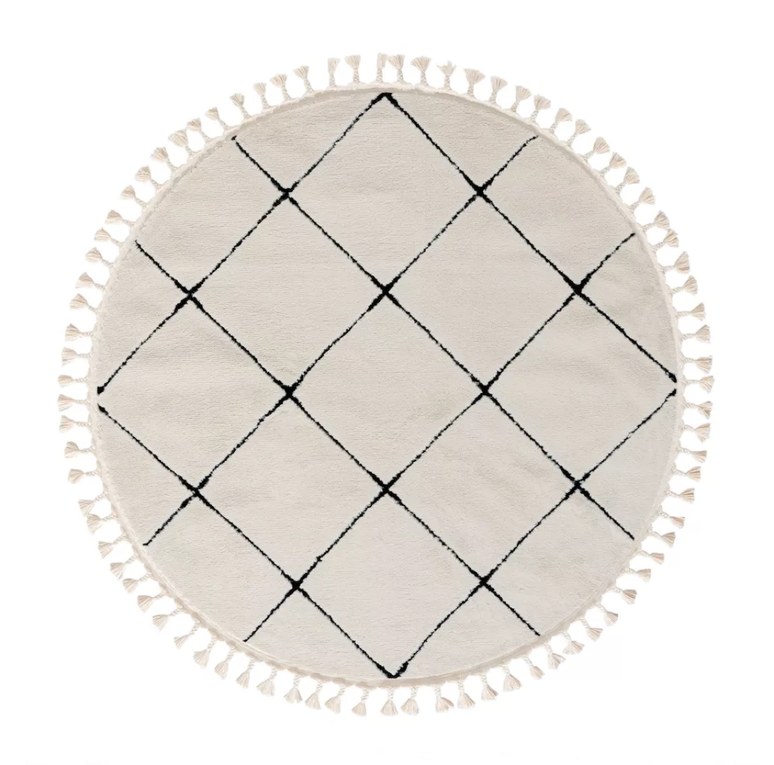 Myflair Möbel & Accessoires Hochflor-Teppich »Moroccan Square«, rund, moder günstig online kaufen