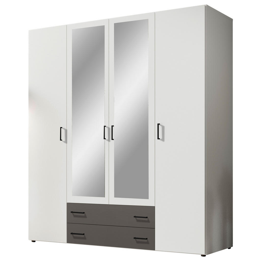 Kleiderschrank Base 4 weiß B/H/T: ca. 161x176x51 cm günstig online kaufen