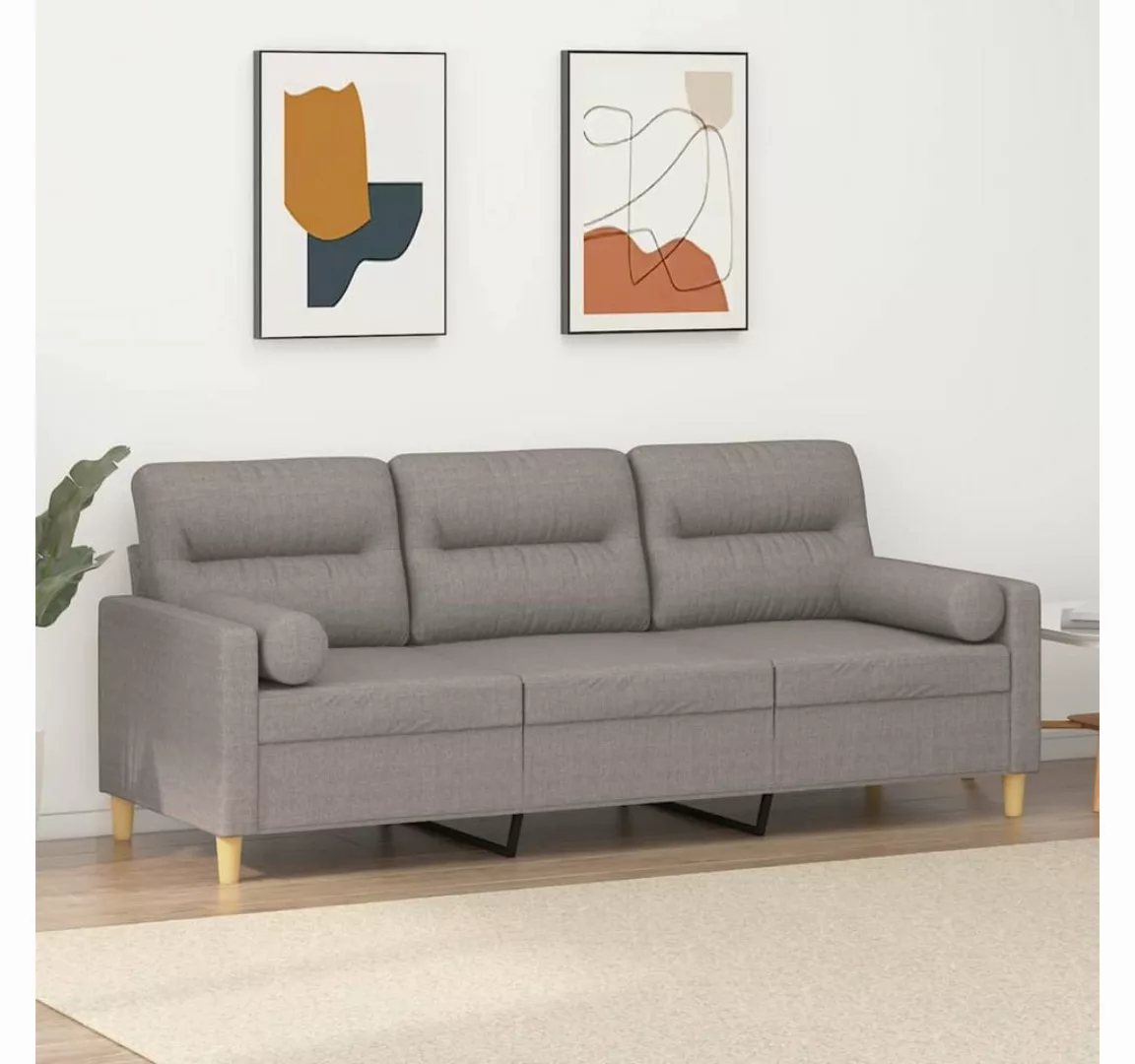 vidaXL Sofa Sofa mit Zierkissen Stoff, 180 cm, 3-Sitzer günstig online kaufen