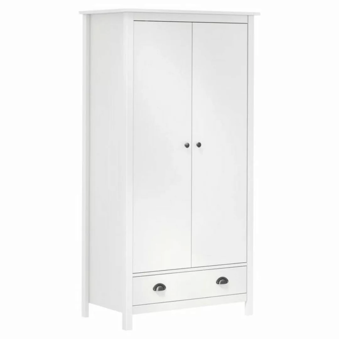 furnicato Kleiderschrank mit 2 Türen Hill Weiß 89x50x170 cm Kiefernholz (1- günstig online kaufen